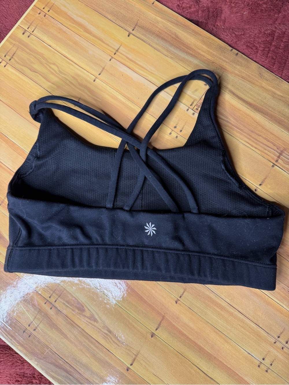 Athleta Black Strappy Crisscross Sports Bra